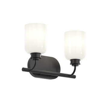 Reines Two Light Bath Vanity in Matte Black (54|P30057831M)