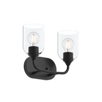 Ilia Two Light Bath Vanity in Matte Black (54|P30057231M)