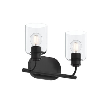 Reines Two Light Bath Vanity in Matte Black (54|P30056631M)