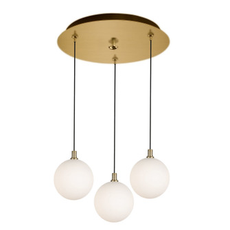 Bolla LED Pendant in Brushed Gold/Opal Glass (347|MP3106BGOP03)