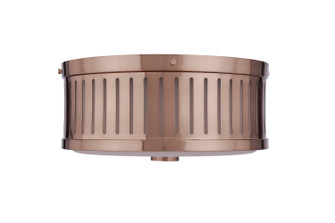Livingston Three Light Flushmount in Satin Brass (46|X3313SB)