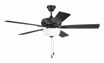 EOS 2 Light Frosted White Bowl 52'' Ceiling Fan 52'' Ceiling Fan in Flat Black (46|ECF211FB5FBGW)