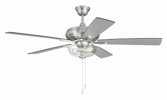 EOS 2 Light Clear Bowl 52'' Ceiling Fan 52'' Ceiling Fan in Brushed Polished Nickel (46|ECF201BNK5BNGW)