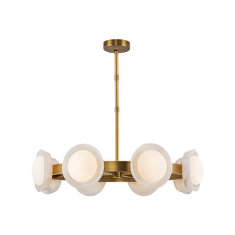 Alonso LED Chandelier in Vintage Brass/Alabaster (452|CH320837VBARUNV)