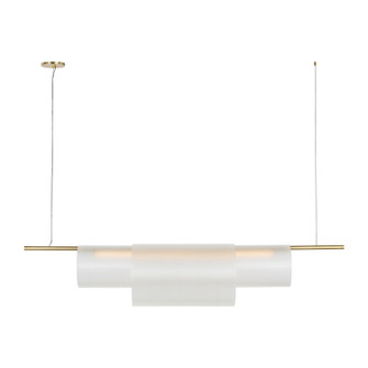 Trace LED Linear Chandelier in Hand-Rubbed Antique Brass (182|PBLS80627HABEG)