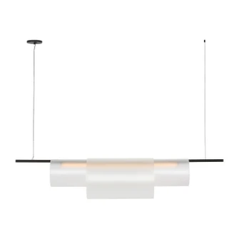Trace LED Linear Chandelier in Nightshade Black (182|PBLS80627BEG)