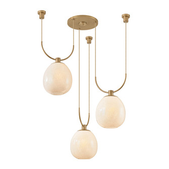 Jove Three Light Chandelier in Patina Brass (67|F7536PBR)