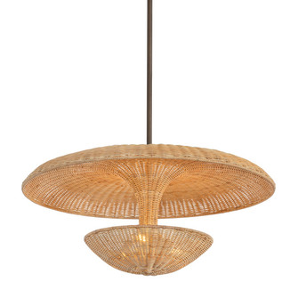 Draco Three Light Pendant in Bronze Leaf (67|F6230BRL)