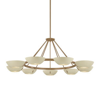 Alturas Nine Light Chandelier in Patina Brass (67|F2155PBRSSD)