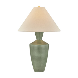 Hartley One Light Table Lamp in Aged Brass (428|HL1033201AGBCAM)