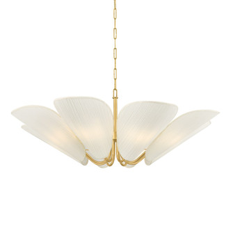 Winifred Eight Light Chandelier in Aged Brass (428|H1095808AGB)