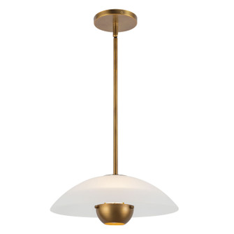 Umbra One Light Pendant in Opal Glass/Vintage Brass (347|PD11914OPVB)