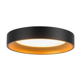 Nix LED Flush Mount in Black/Gold (347|FM0702607BKGD)