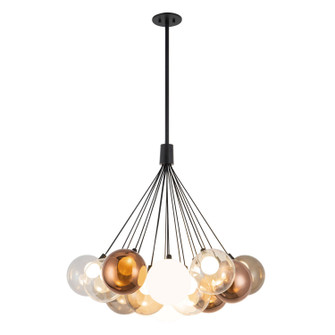 Bolla LED Chandelier in Black/Mixed Glass (347|CH3128BKMGL)