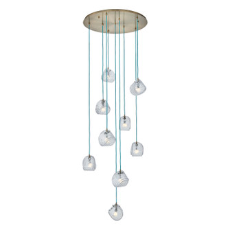 Pallina Nine Light Chandelier in Winter Brass (33|529553WB)