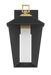 Andson LED Outdoor Wall Sconce in Brass-Sand Black Mix (40|50047017)