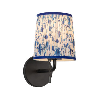 Scout One Light Bathroom Vanity in Matte Black/Blue Linen (452|WV675106MBBL)