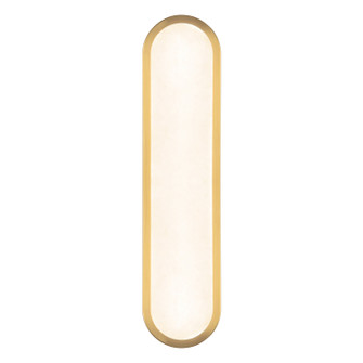 Evelyn LED Bathroom Vanity in Brushed Gold/Alabaster (452|WV653022BGAR)