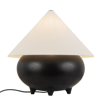 Rowan One Light Table Lamp in Matte Black/White Linen (452|TL453017MBWL)