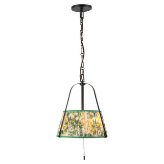 Scout Two Light Pendant in Matte Black/Green Linen (452|PD675213MBGL)
