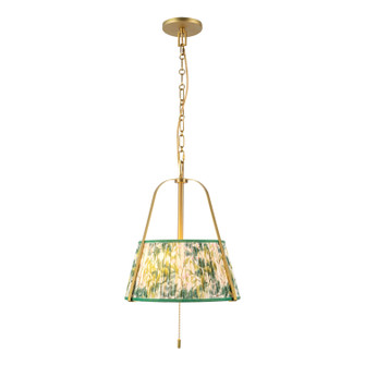 Scout Two Light Pendant in Brushed Gold/Green Linen (452|PD675213BGGL)