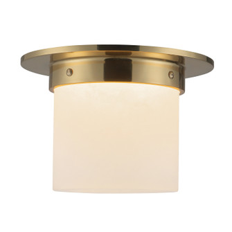 Mineral One Light Flush Mount in Patina Brass/Alabaster (452|FM360085PTBAR)