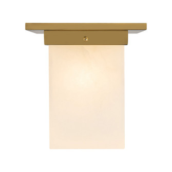 Mineral One Light Flush Mount in Patina Brass/Alabaster (452|FM356808PTBAR)