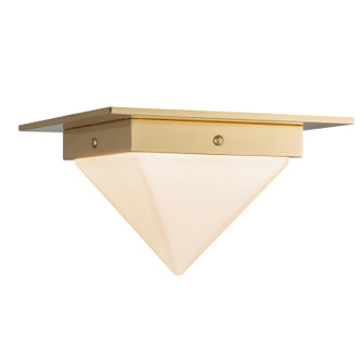 Mineral One Light Flush Mount in Patina Brass/Opal Glass (452|FM345084PTBOP)