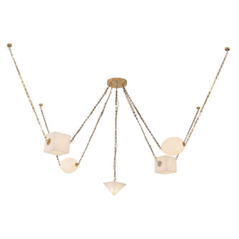 Mineral LED Chandelier in Patina Brass/Alabaster (452|CH360105PTBAR)