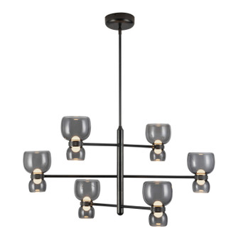 Sutton LED Chandelier in Urban Bronze/Smoked Glass (452|CH310336UBSM)