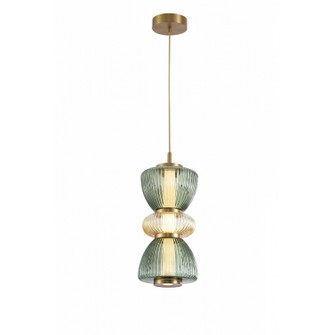 Rosewood LED Pendant in Aged Brass (192|HF8970GYG)