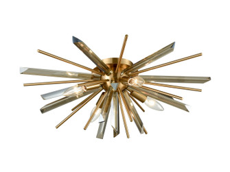 Palisades Ave. Four Light Flush Sconce in Aged Brass With Champagne Glass (192|HF8205AB)