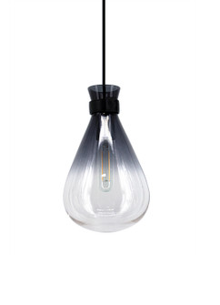Del Mar One Light Pendant in Smoke/Clear (192|HF8188BLK)