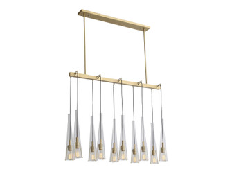 Abbey Park Ten Light Pendant in Brushed Brass (192|HF8133BB)