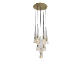 Abbey Park Ten Light Pendant in Brushed Brass (192|HF8132BB)