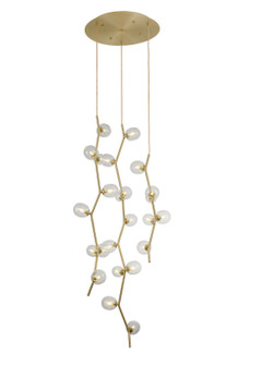 Hampton LED Pendant in Brushed Brass With Clear Glass (192|HF4824CLR)