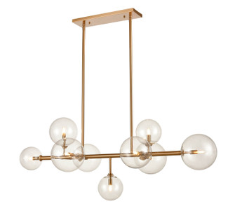 Delilah Nine Light Chandelier in Aged Brass (192|HF4209AB)