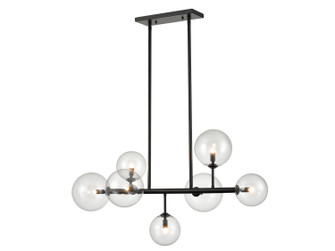 Delilah Seven Light Chandelier in Black (192|HF4207BK)