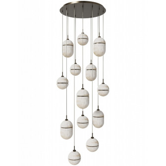 Sedona 13 Light Pendant in Alabaster / Aged Brass (192|HF2913AB)