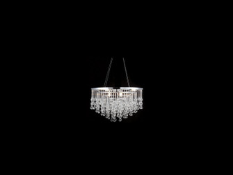 Hollywood Blvd. LED Chandelier in Polish Nickel / Clear Glass Tear Drops (192|HF1808PN)