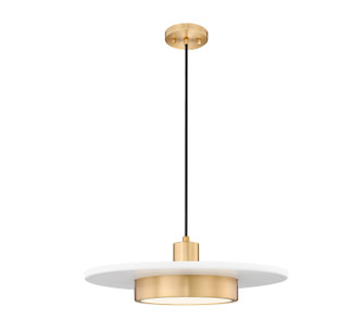 Ludo LED Pendant in Matte White + Modern Gold (224|829P20MWMGLDLED)