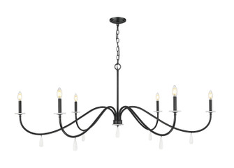 Toussant Six Light Chandelier in Matte Black (224|610363MB)