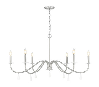 Toussant Six Light Chandelier in Brushed Nickel (224|610345BN)