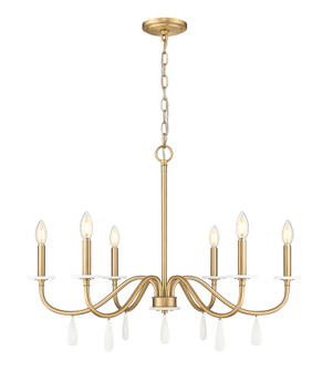 Toussant Six Light Chandelier in Modern Gold (224|610332MGLD)