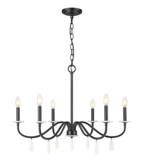 Toussant Six Light Chandelier in Matte Black (224|610332MB)