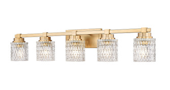 Jacqueline Five Light Vanity in Modern Gold (224|61015VMGLD)