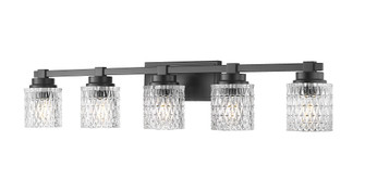 Jacqueline Five Light Vanity in Matte Black (224|61015VMB)