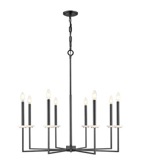 Gaultier Eight Light Chandelier in Matte Black + Modern Gold (224|61008MB)