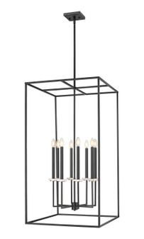 Gaultier Eight Light Chandelier in Matte Black + Modern Gold (224|610044MB)
