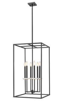 Gaultier Six Light Chandelier in Matte Black+Mordern Gold (224|610032MB)